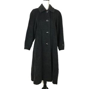 John Weitz Swing Coat Size 4P Gray Wool Mohair
